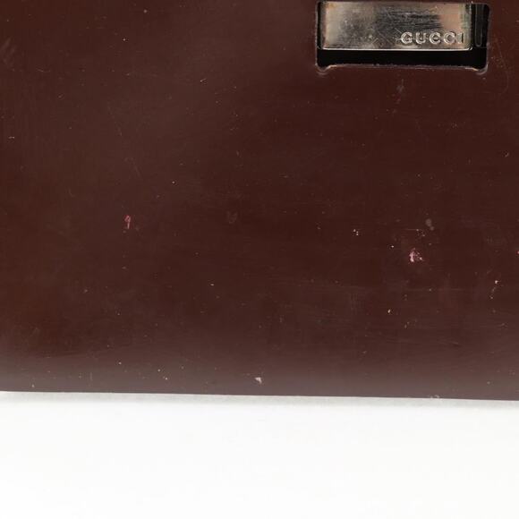 GUCCI Shoulder Bag Patent Leather Brown Silver 002 2046 002 2046 - Picture 3 of 16